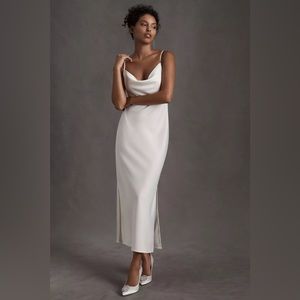 NWT Sachin and Babi BHLDN Cali Satin Charmeuse Midi Dress